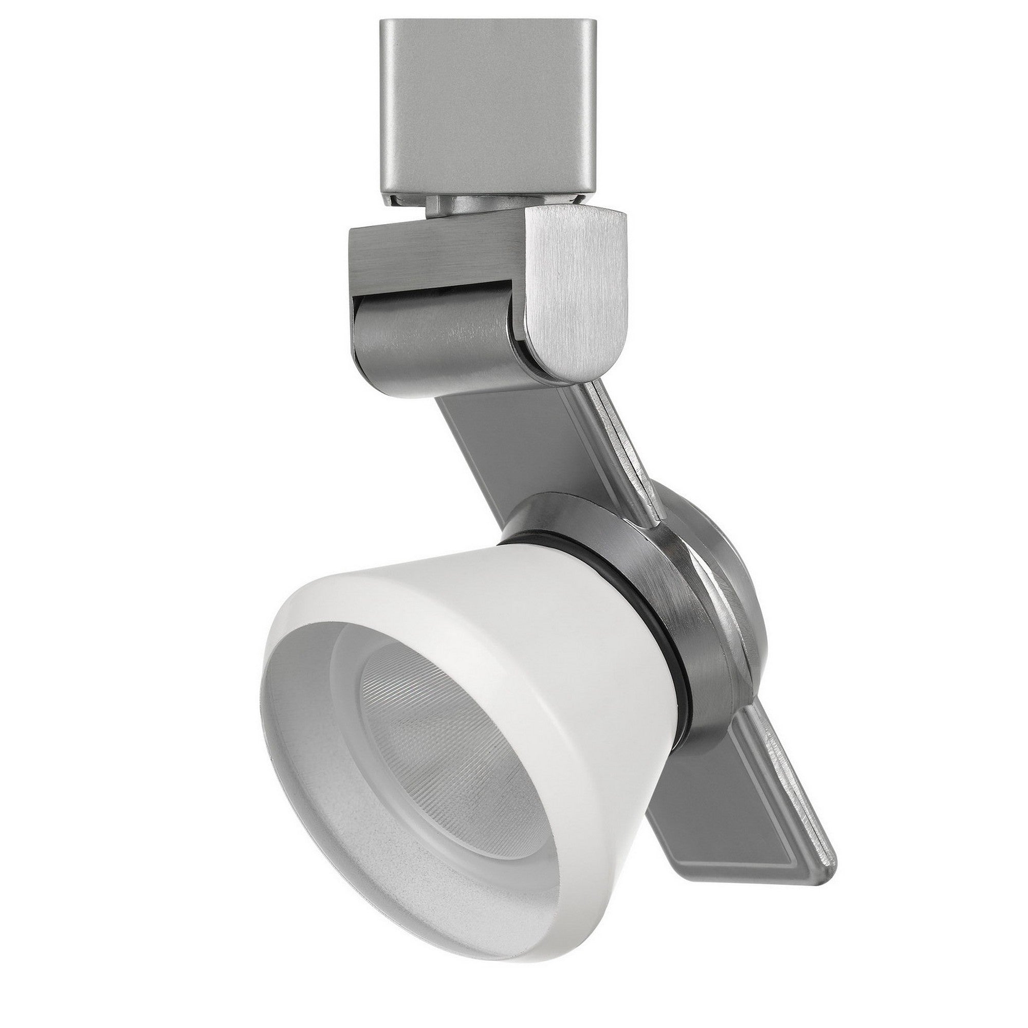 12W Integrated LED Metal Track Fixture with Cone Head Silver and White-zoom-1