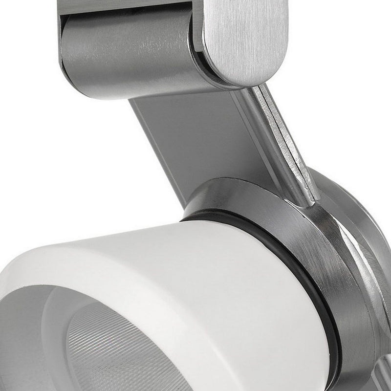 12W Integrated LED Metal Track Fixture with Cone Head Silver and White-zoom-