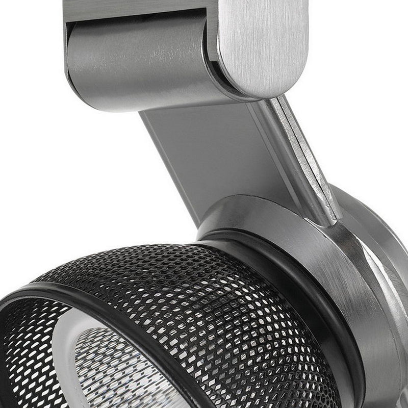 12W Integrated LED Metal Track Fixture with Mesh Head Silver and Black-zoom-