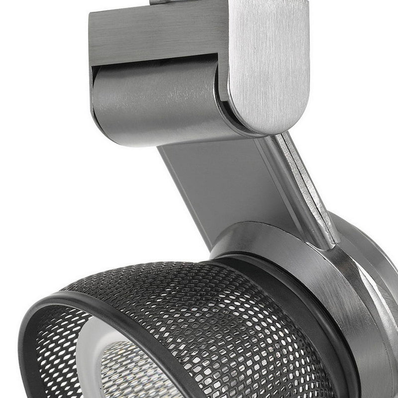 12W Integrated Dimmable LED Track Fixture with Mesh Head Silver and Black-zoom-