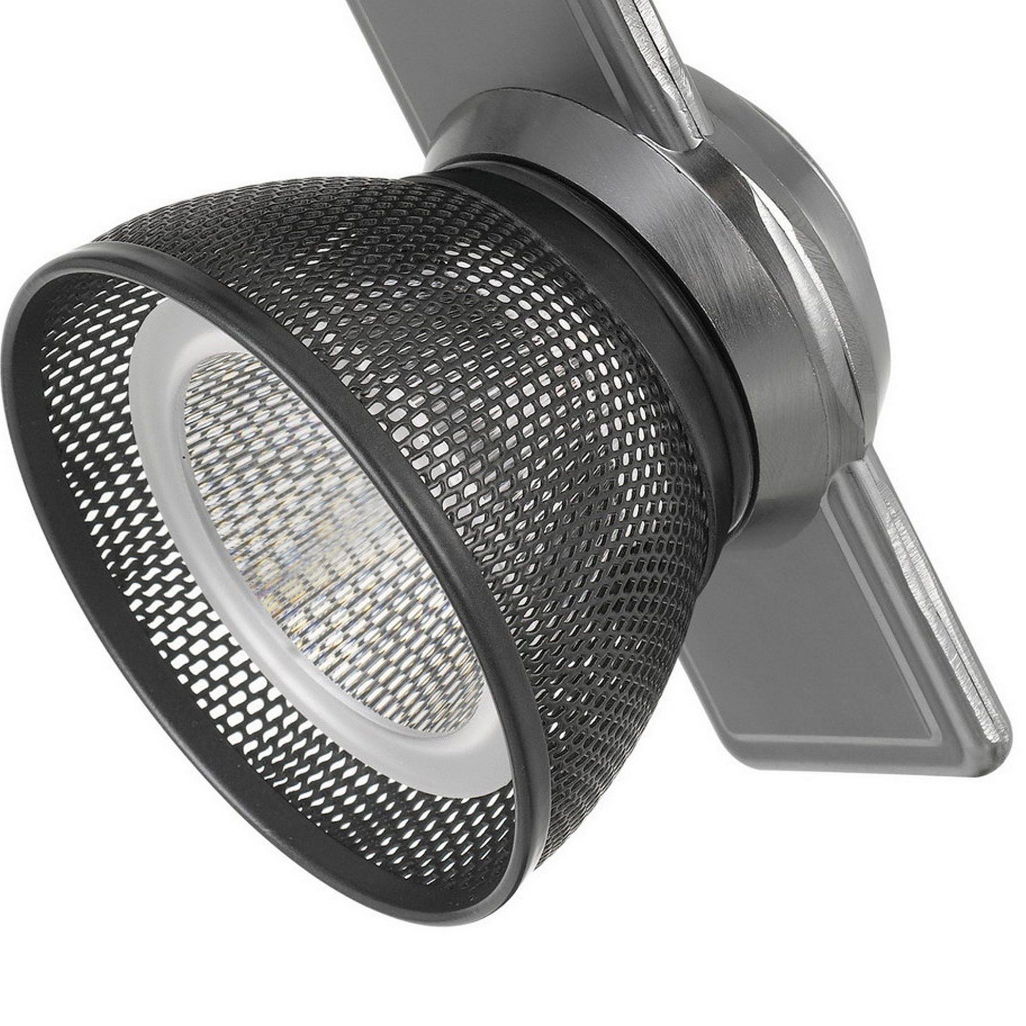 12W Integrated Dimmable LED Track Fixture with Mesh Head Silver and Black-zoom-4