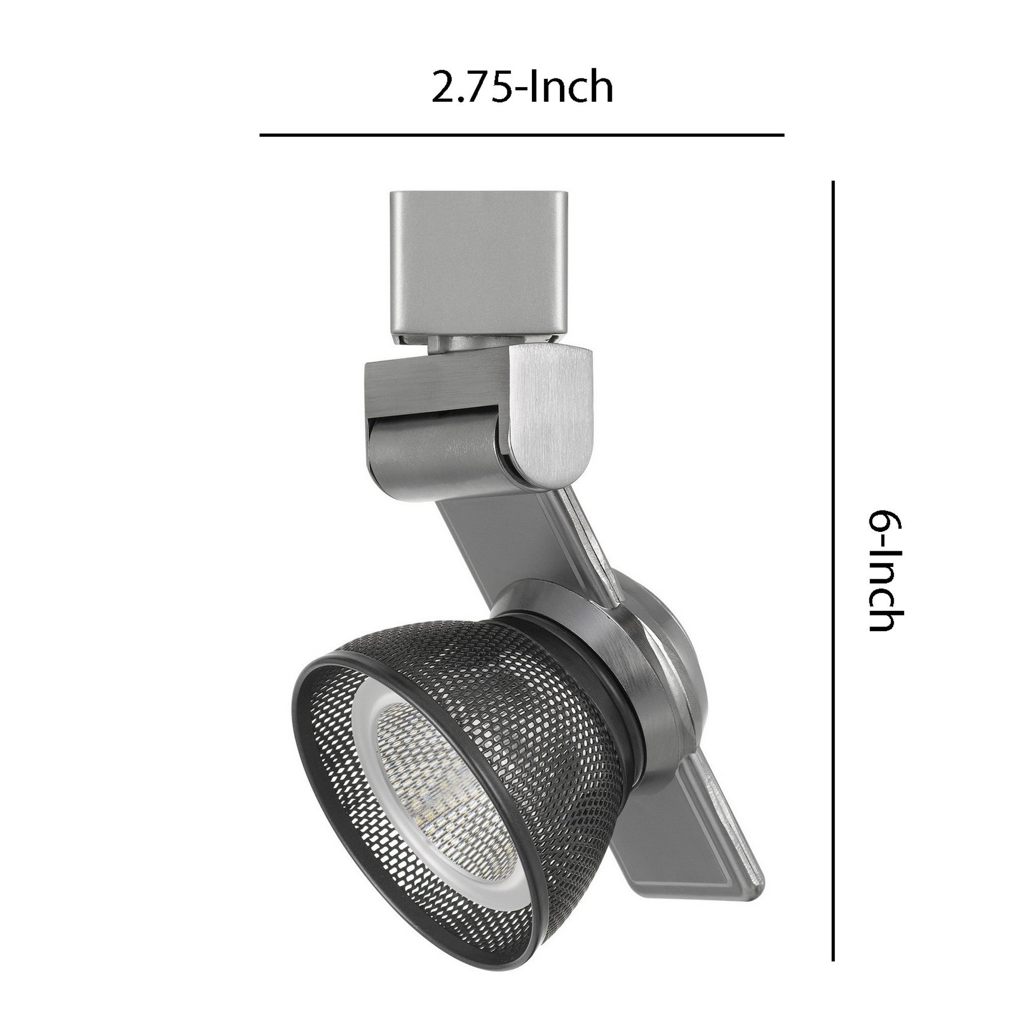 12W Integrated Dimmable LED Track Fixture with Mesh Head Silver and Black-zoom-5