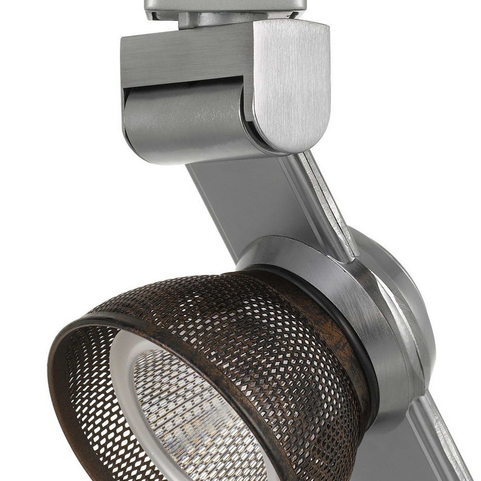 12W Integrated LED Metal Track Fixture with Mesh Head Silver and Bronze-zoom-3
