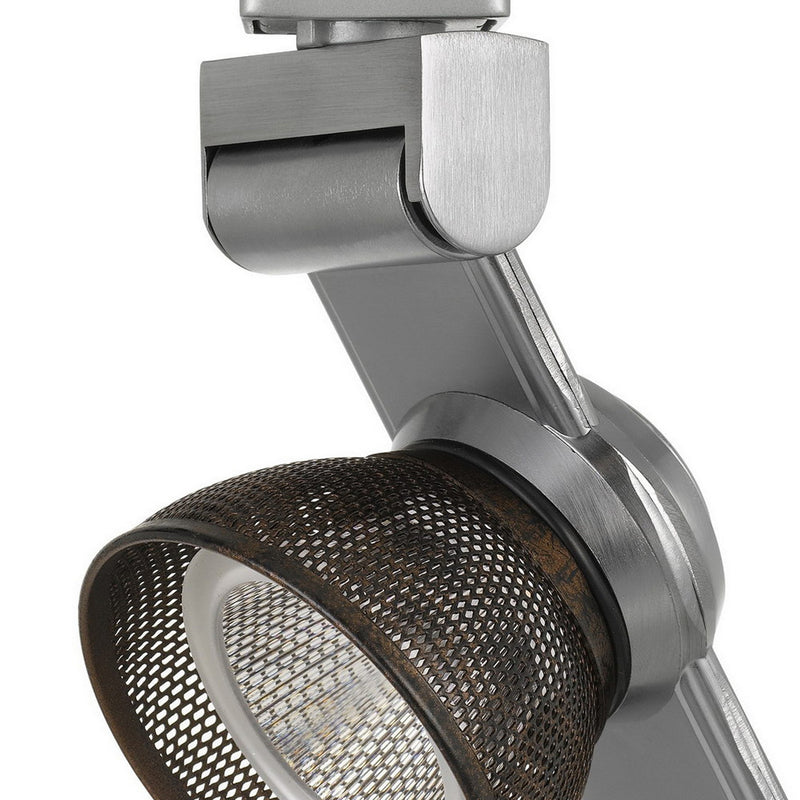 12W Integrated LED Metal Track Fixture with Mesh Head Silver and Bronze-zoom-