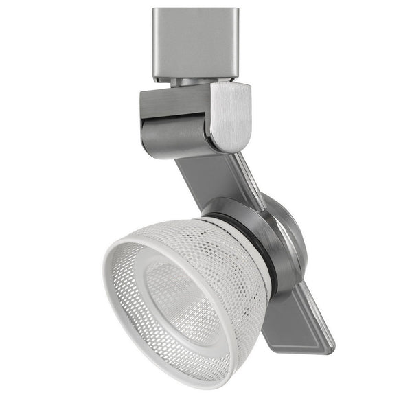 12W Integrated LED Metal Track Fixture with Mesh Head Silver and White