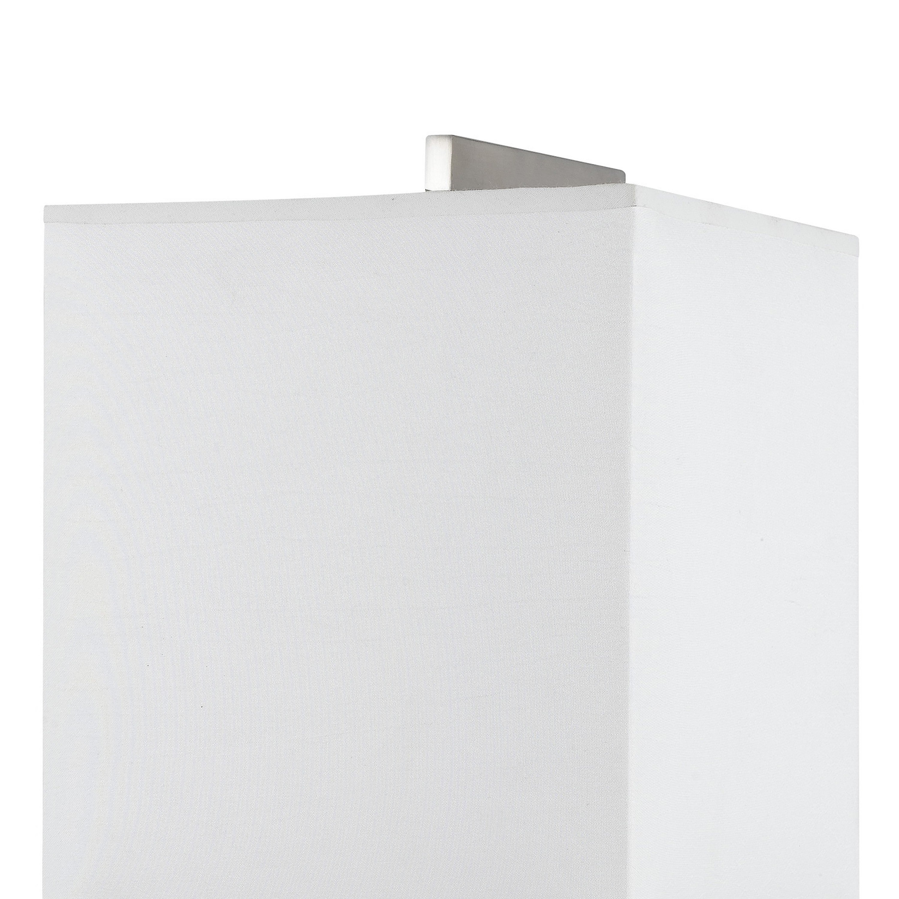 Metal Wall Lamp With Rectangular Shade And Gooseneck Reading Light Silver-zoom-2