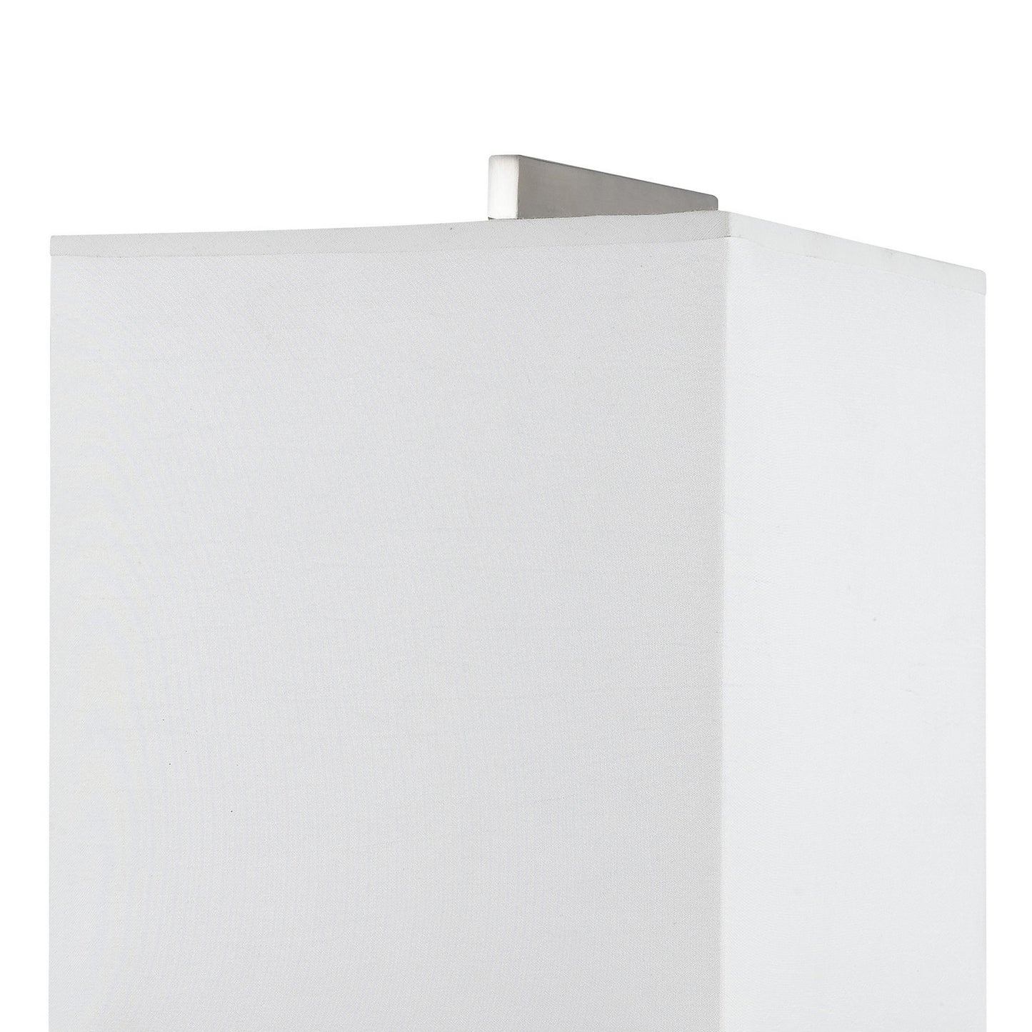 Metal Wall Lamp With Rectangular Shade And Gooseneck Reading Light Silver