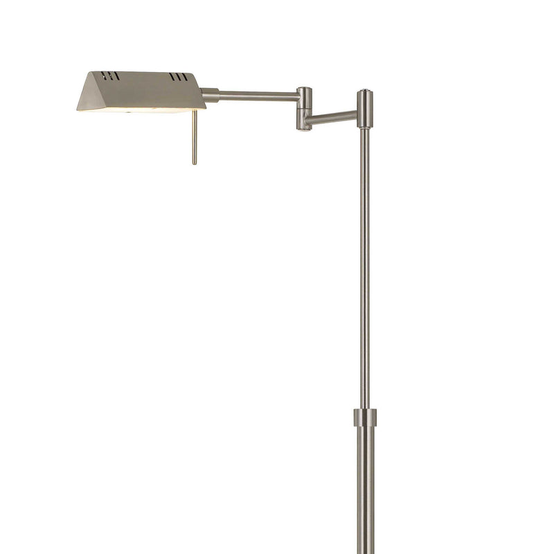 10w Led Adjustable Metal Floor Lamp With Swing Arm Chrome-zoom-