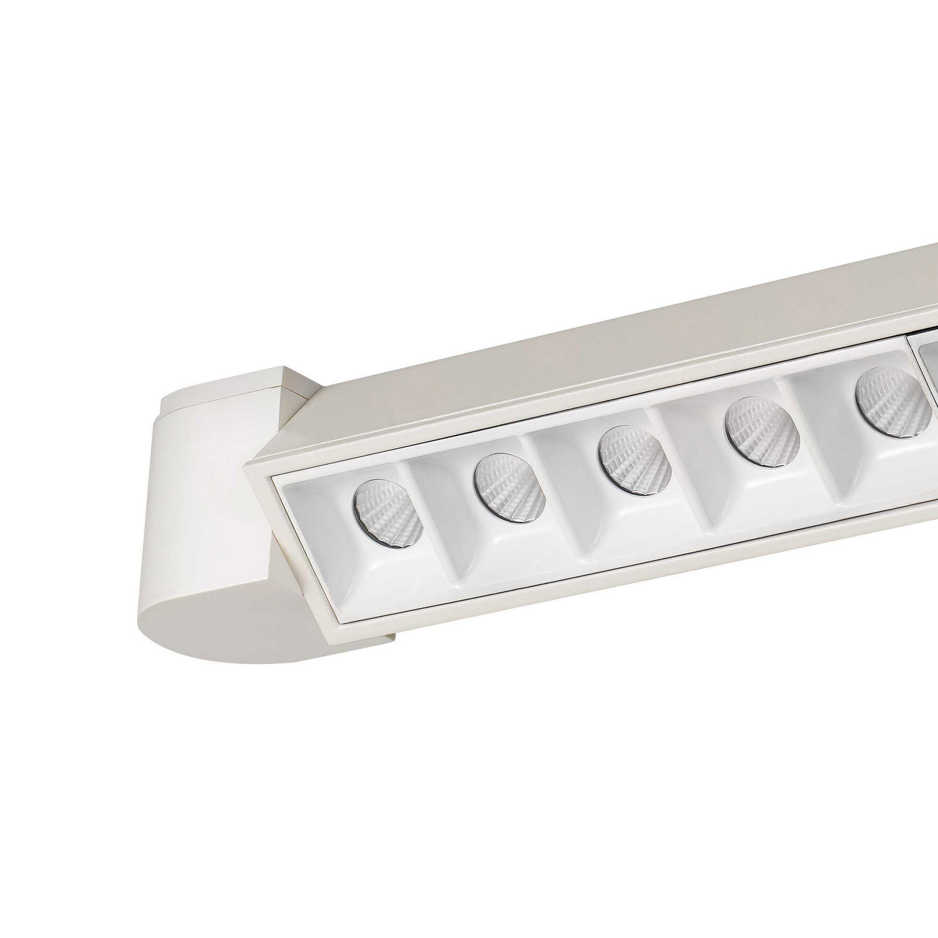 20 W Integrated LED Linear Design Track Fixture with Dimmer Feature White