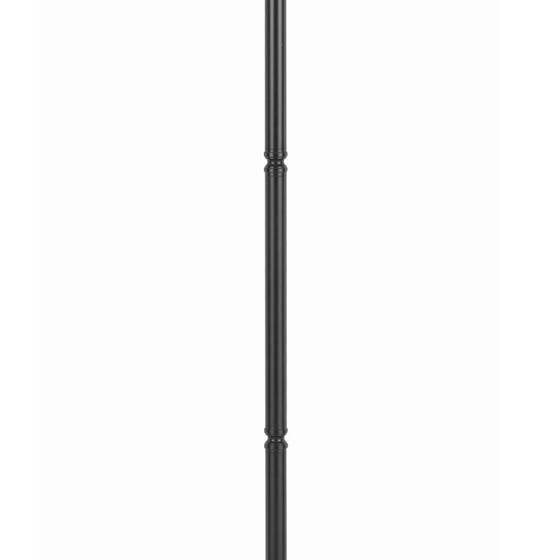 3 Way Glass Shade Torchiere Floor Lamp With Metal Pedestal Base Black-zoom-