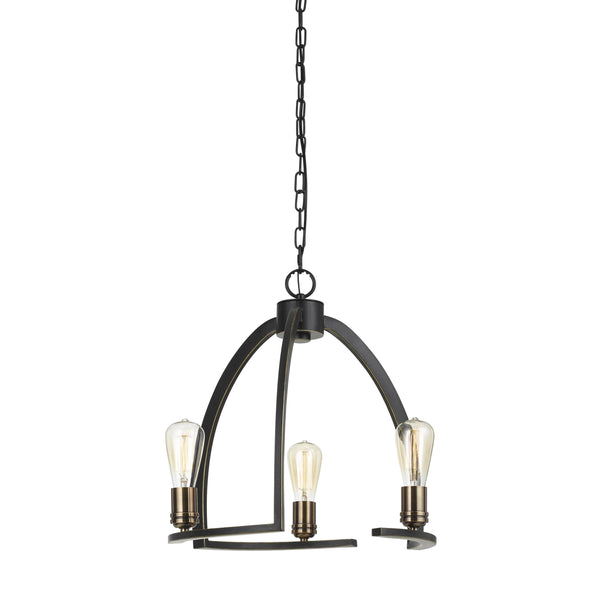 3 Coinciding Metal Chandelier With 6 Feet Chain Black