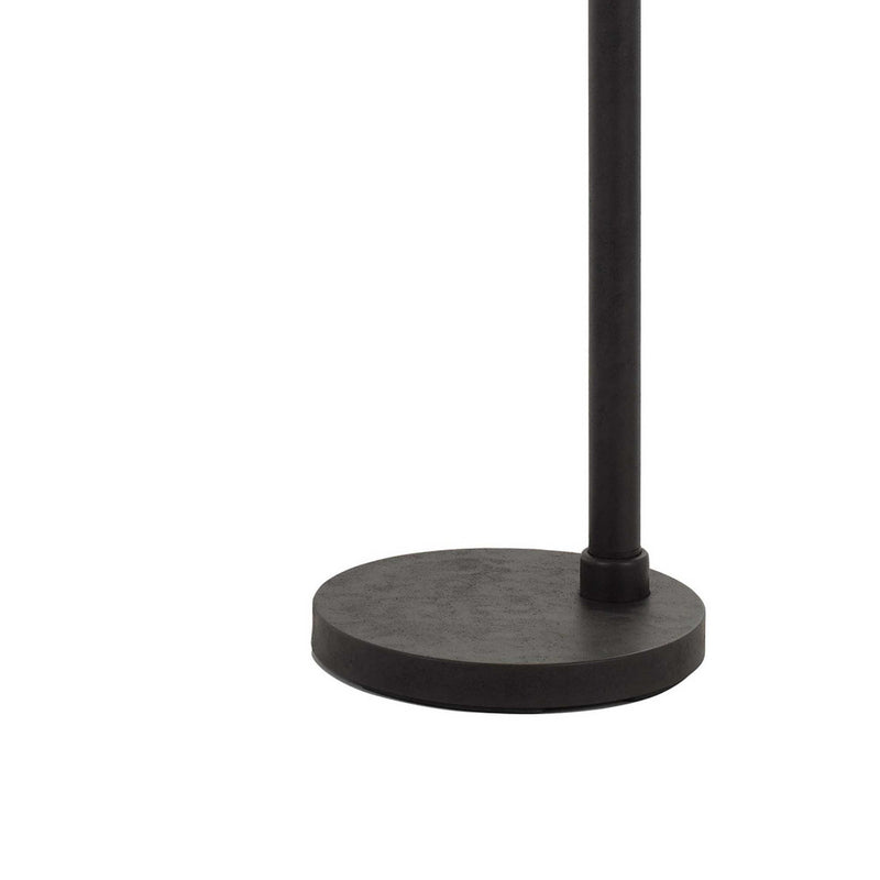 Tubular Metal Downbridge Floor Lamp With Wooden Accents Black-zoom-