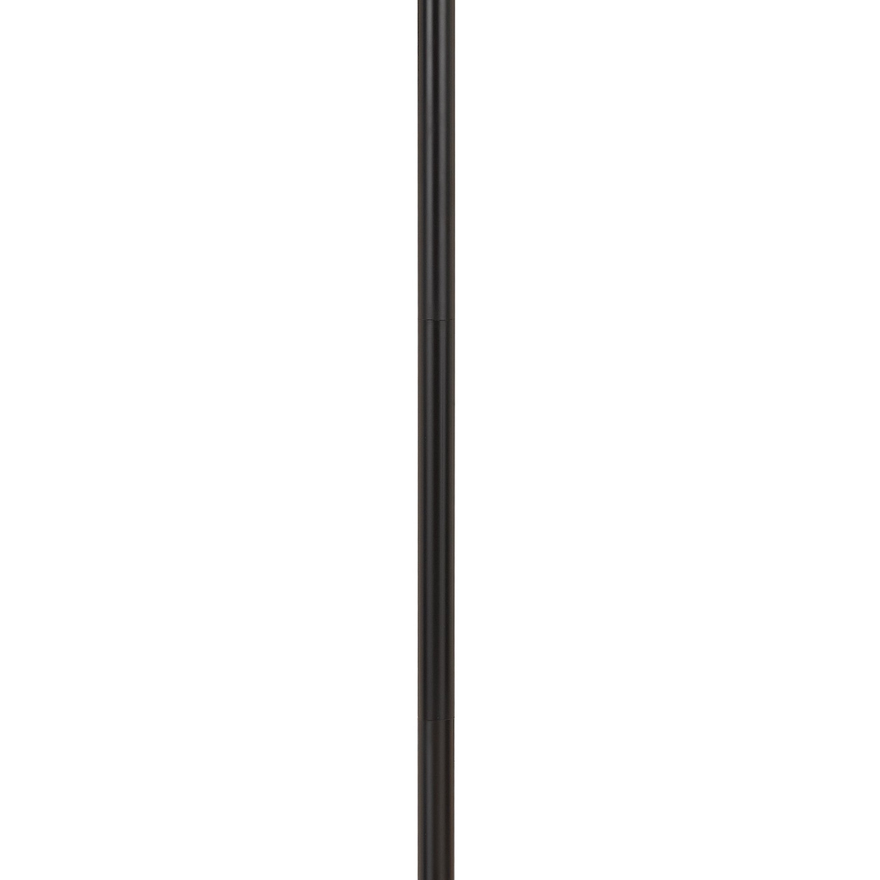 Polyresin Floor Lamp With Glass Shade And Pull Chain Switch Black-zoom-3