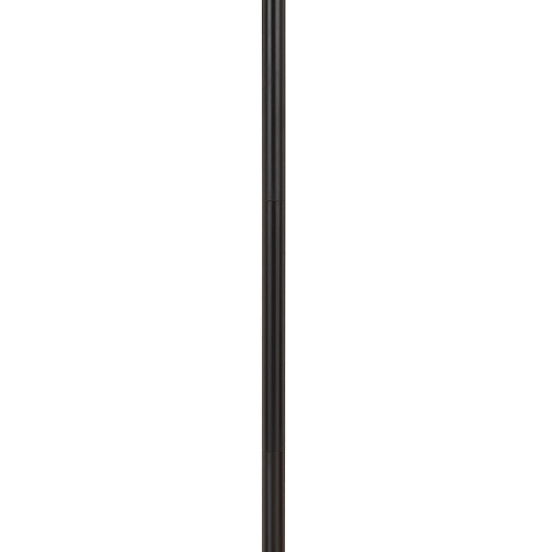 Polyresin Floor Lamp With Glass Shade And Pull Chain Switch Black-zoom-