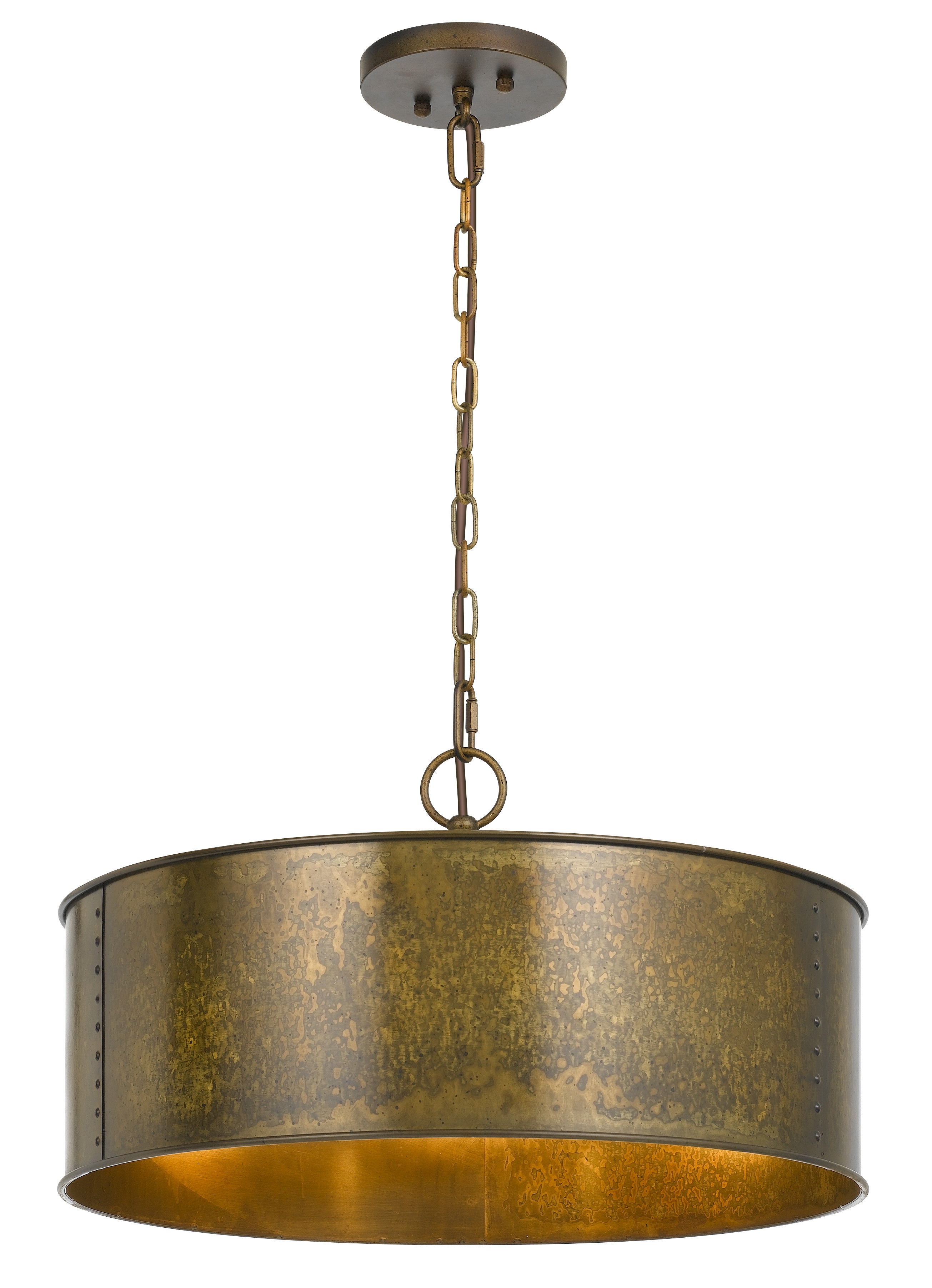 60 X 3 Watt Round Metal Frame Chandelier With 6 Foot Chain Distressed Gold-zoom-1