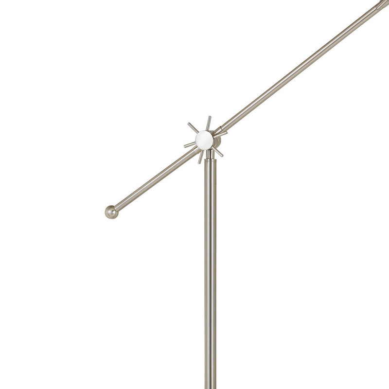 Integrated Led Floor Lamp With Metal Body And Adjustable Height Silver-zoom-
