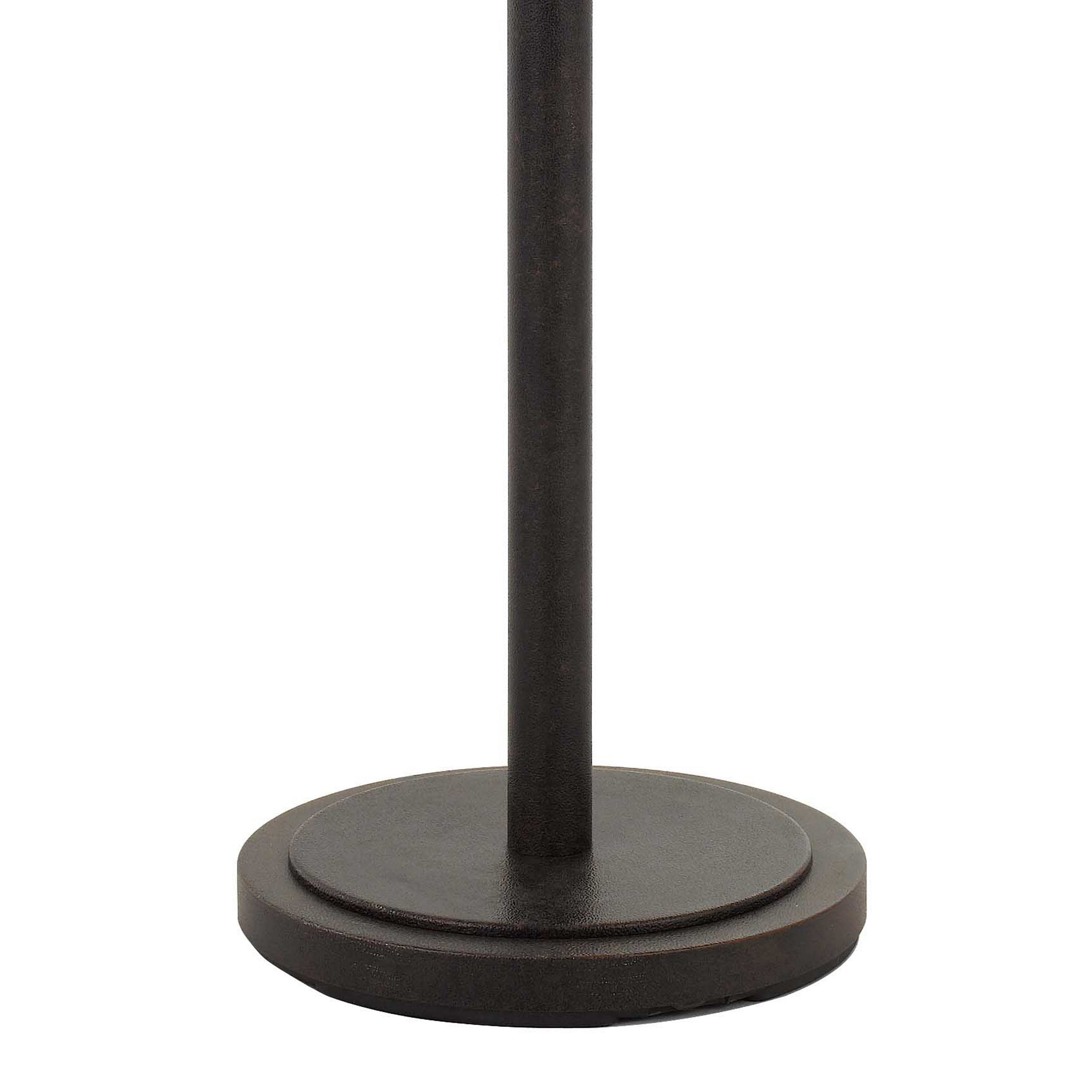 150w 3 Way Metal Floor Lamp With Fabric Drum Shade Bronze And White-zoom-4