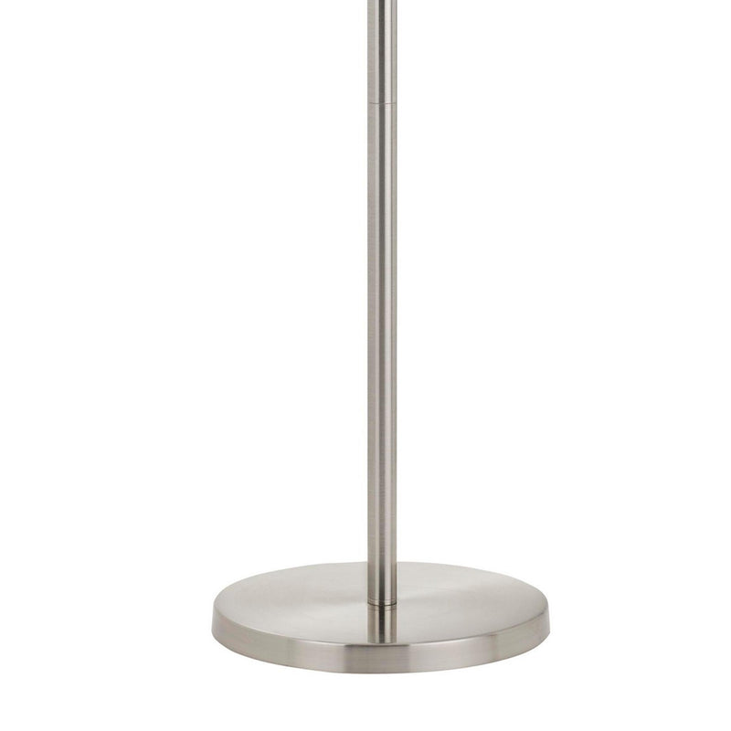 Tubular Metal Body Floor Lamp With 2 Adjustable Arms Silver-zoom-