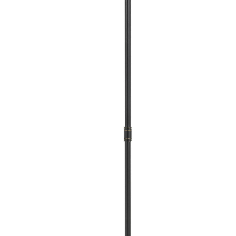 Metal Floor Lamp With Swing Arm And Tubular Stand Beige And Black-zoom-