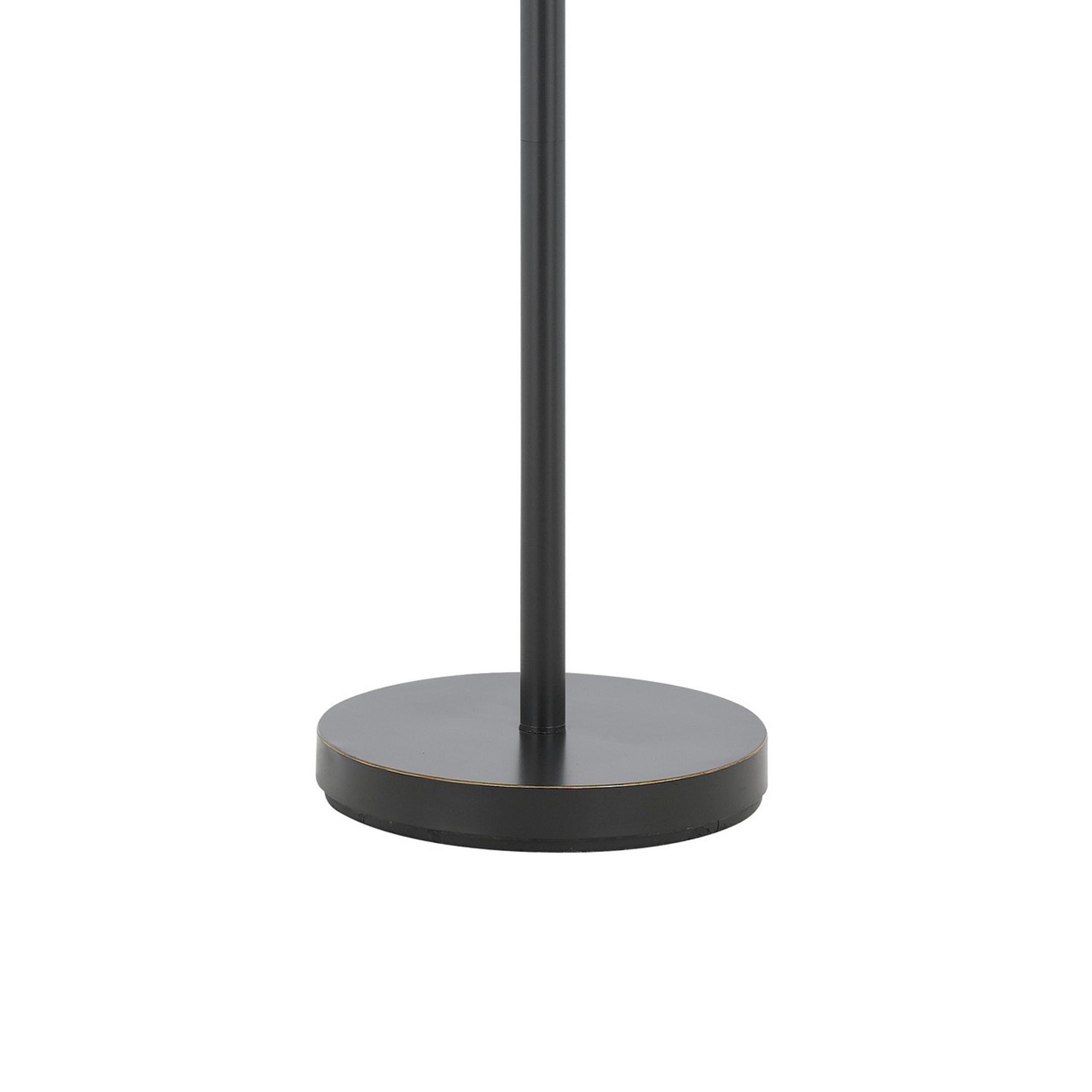 Round Shade Metal Floor Lamp With Adjustable Stalk Support Black-zoom-4
