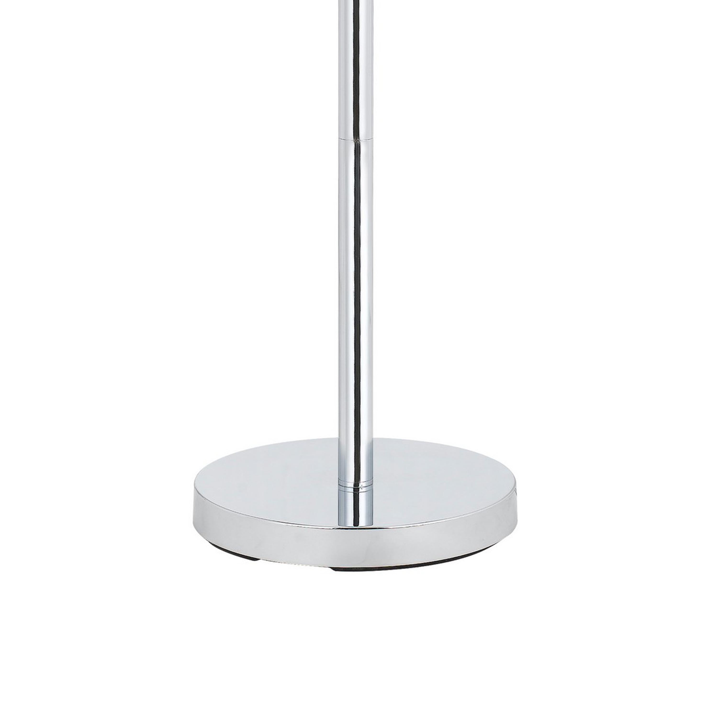 Metal Floor Lamp With Corkscrew Design Stalk Support And Drum Shade Silver-zoom-4