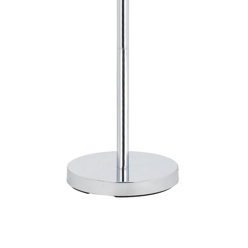 Metal Floor Lamp With Corkscrew Design Stalk Support And Drum Shade Silver-zoom-