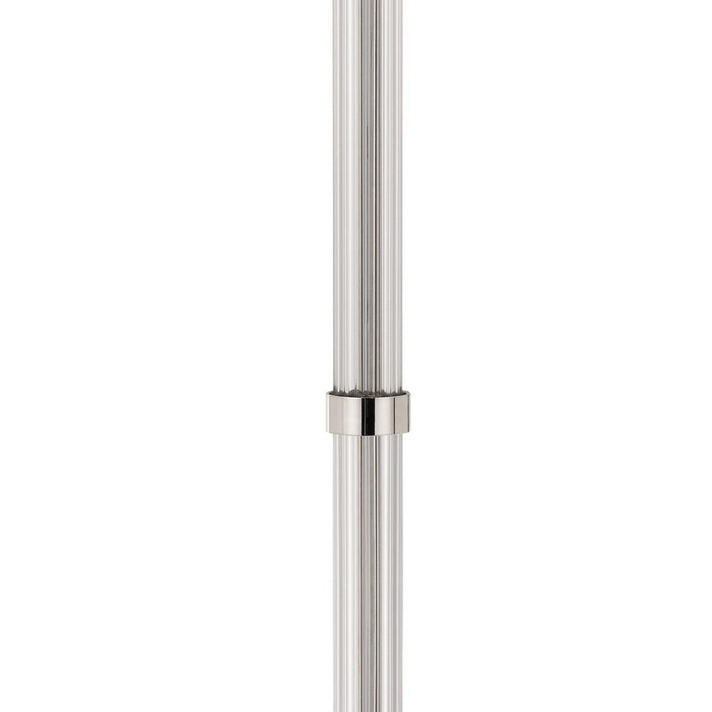 Metal And Acrylic Tubular Body Floor Lamp With Fabric Drum Shade White-zoom-