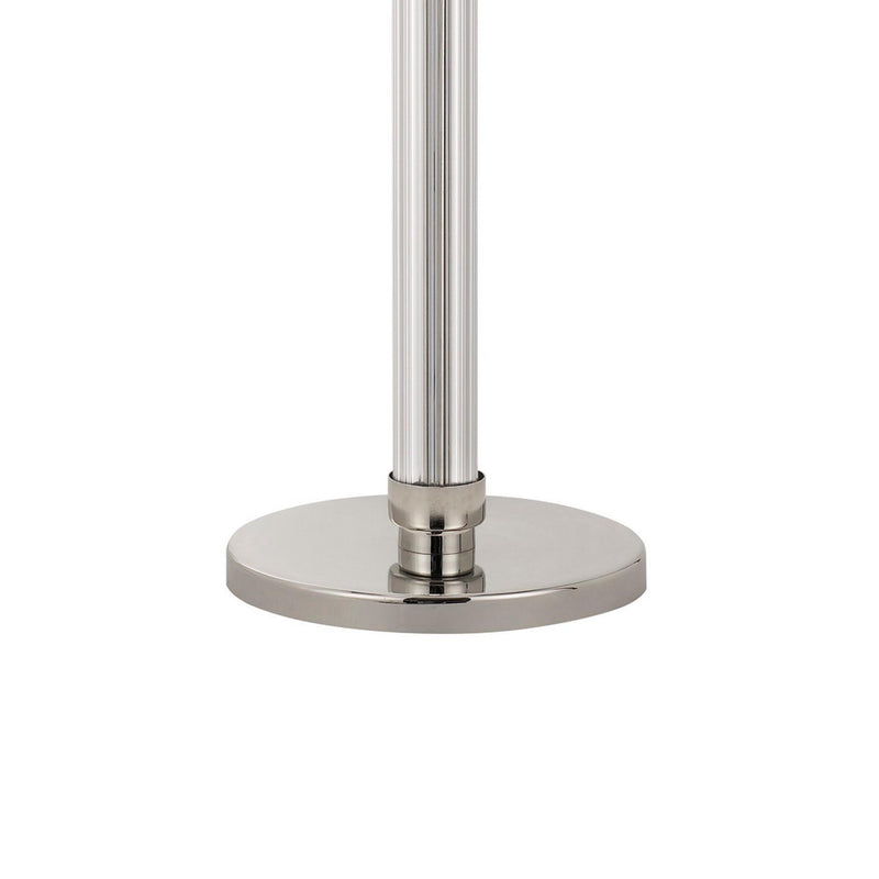 Metal And Acrylic Tubular Body Floor Lamp With Fabric Drum Shade White-zoom-