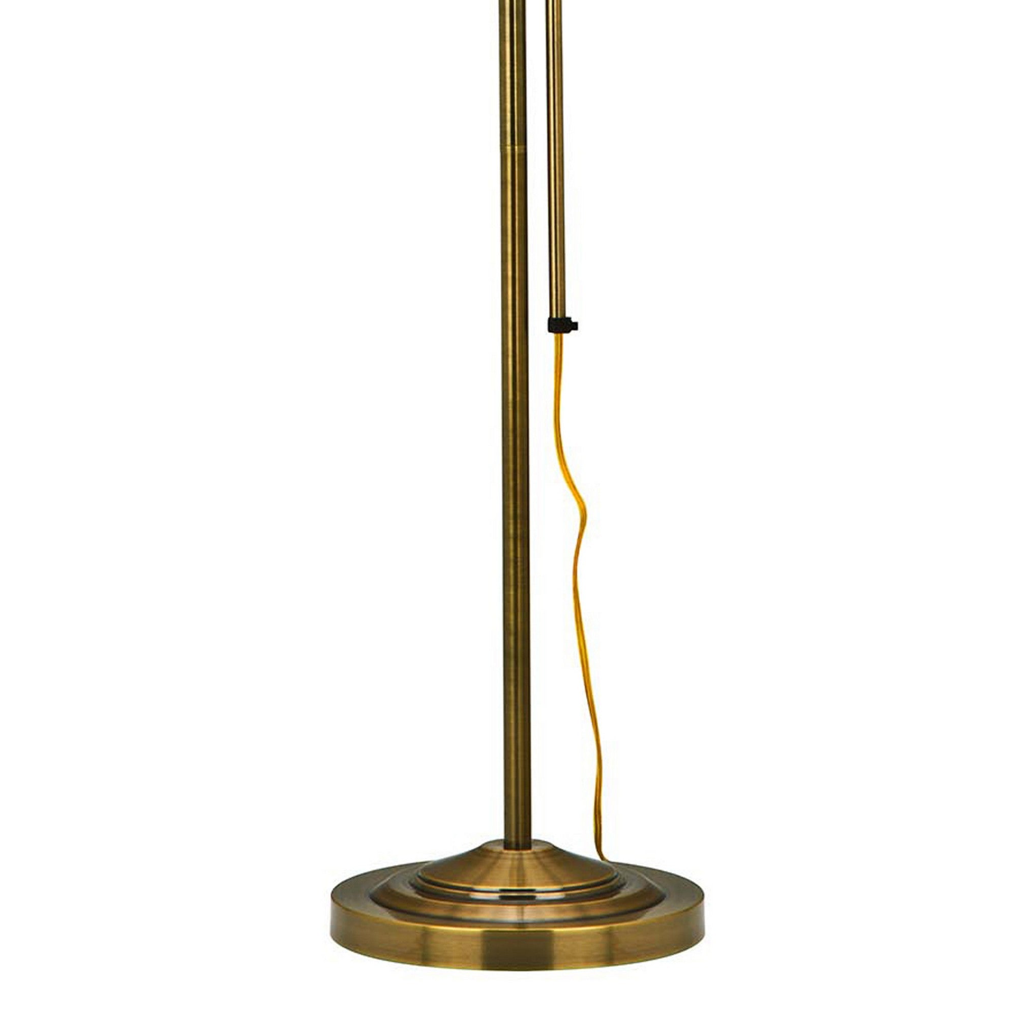 Metal Rectangular Floor Lamp With Adjustable Pole Gold-zoom-4
