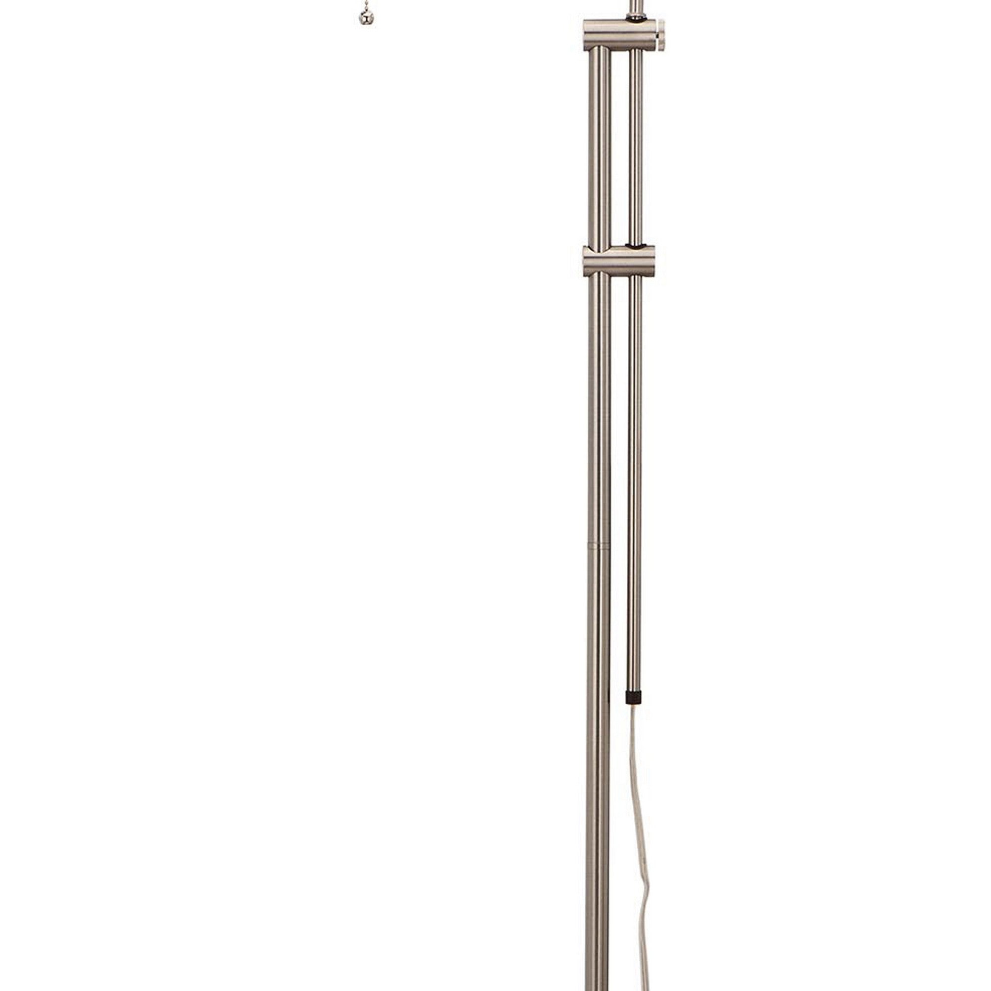 Metal Rectangular Floor Lamp With Adjustable Pole White-zoom-3