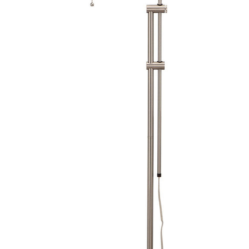 Metal Rectangular Floor Lamp With Adjustable Pole White-zoom-