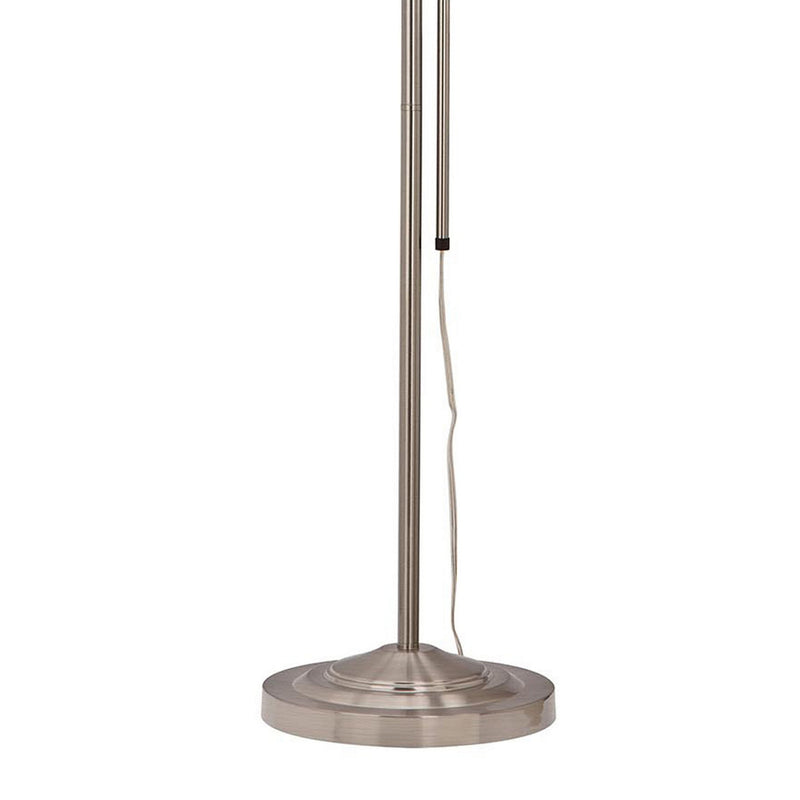 Metal Rectangular Floor Lamp With Adjustable Pole White-zoom-
