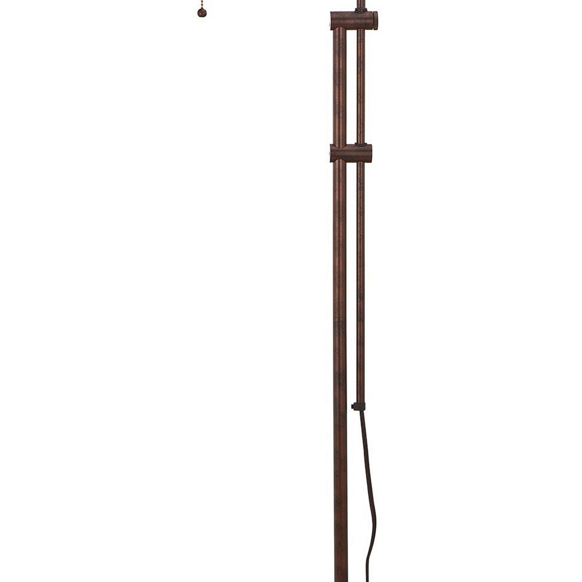 Metal Rectangular Floor Lamp With Adjustable Pole Bronze-zoom-3