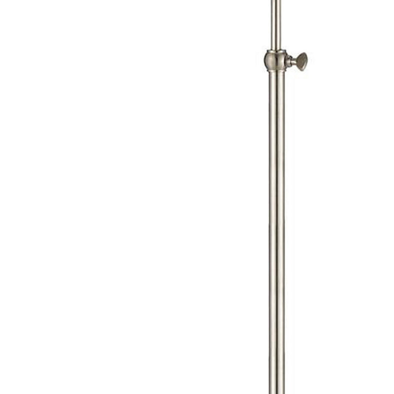 Metal Round 62" Floor Lamp With Adjustable Pole Silver-zoom-
