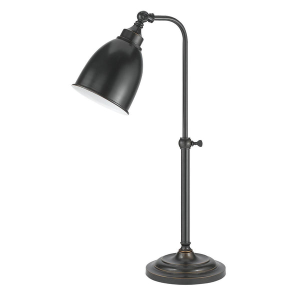 Metal Round 25 Table Lamp with Adjustable Pole Dark Bronze