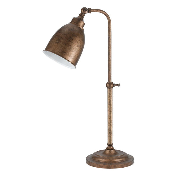 Metal Round 25 Table Lamp with Adjustable Pole Bronze