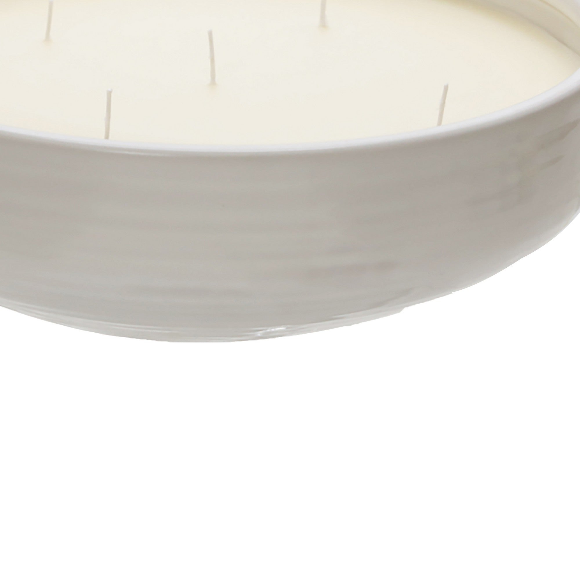 12.5 Inch Scented Candle Ceramic Bowl With 5 Wicks White-zoom-4