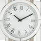 Irregular Mirror Panel Frame Wall Clock With Faux Diamond Inlay Silver
