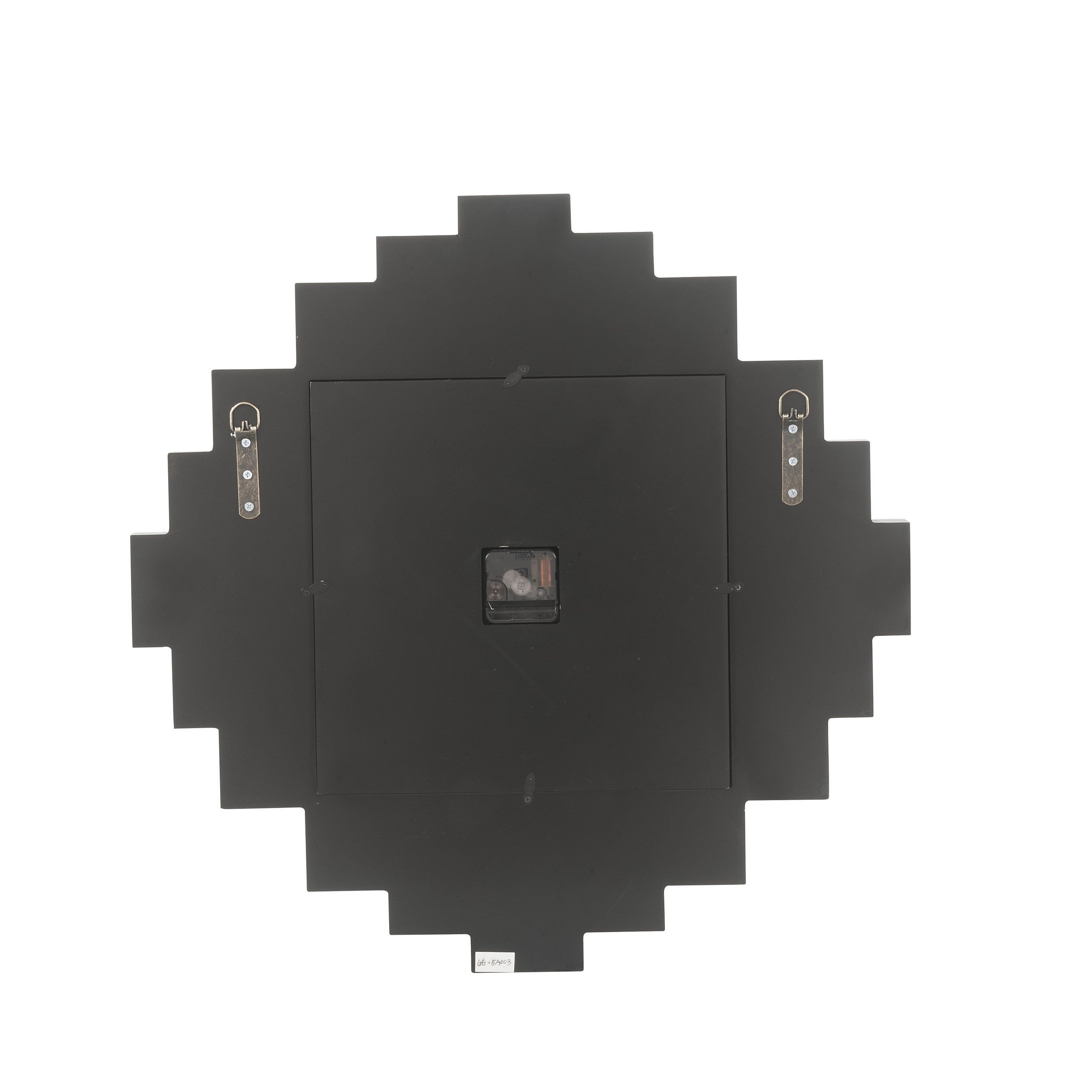 Irregular Mirror Frame Wall Clock With Crushed Faux Diamond Inlay Silver