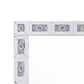 Mirror Panel Frame Wall Decor With Light Function And Faux Diamond Silver