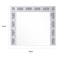 Mirror Panel Frame Wall Decor With Light Function And Faux Diamond Silver