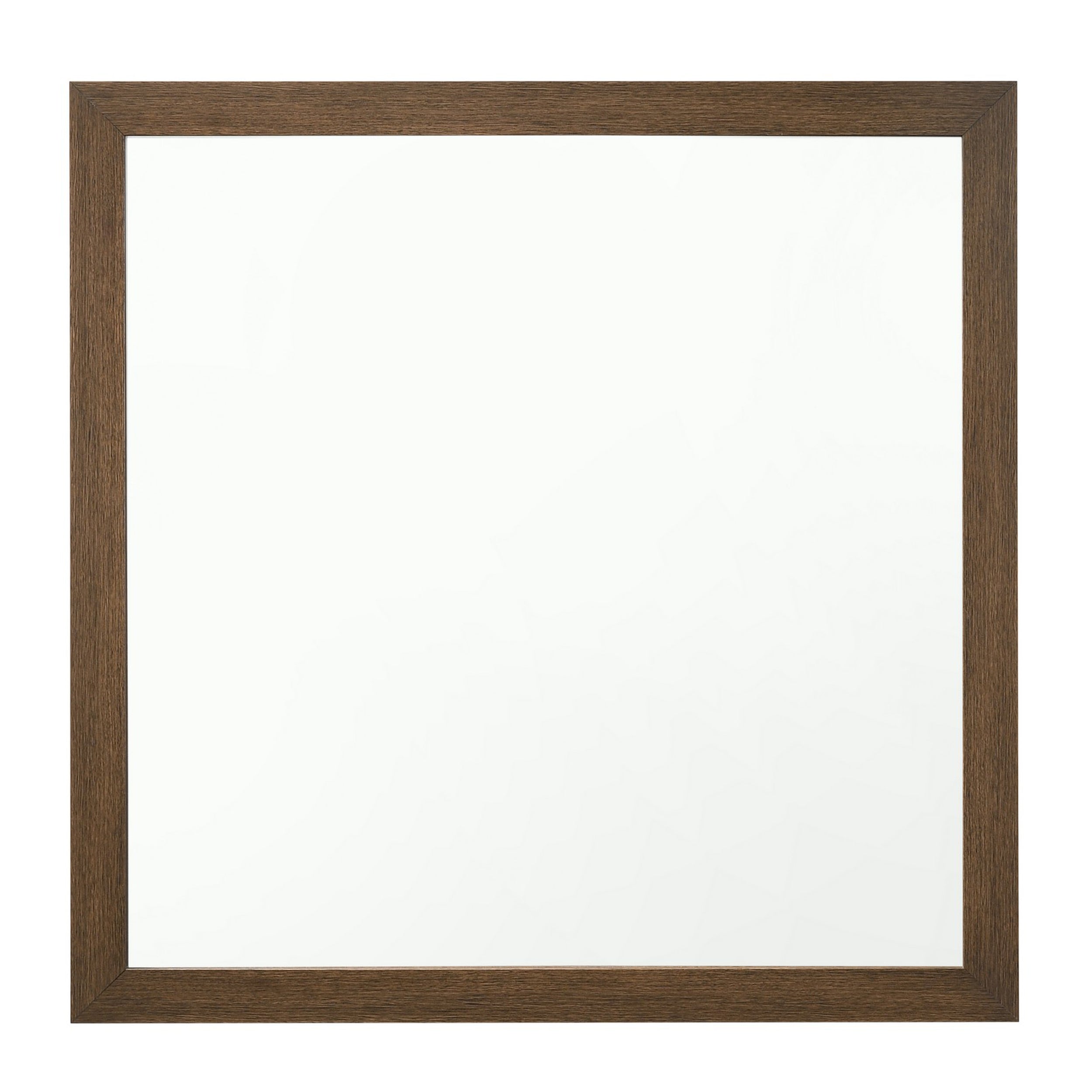 Transitional Style Wooden Frame Mirror With Grain Details Brown-zoom-1