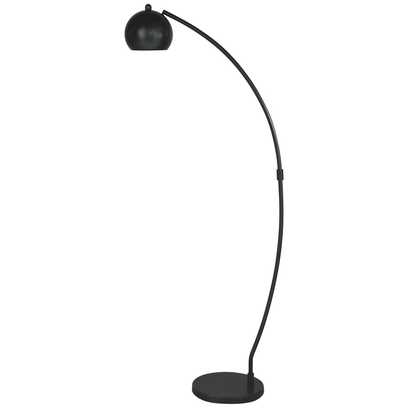 Metal Frame Floor Lamp With Adjustable Shade Black-zoom-