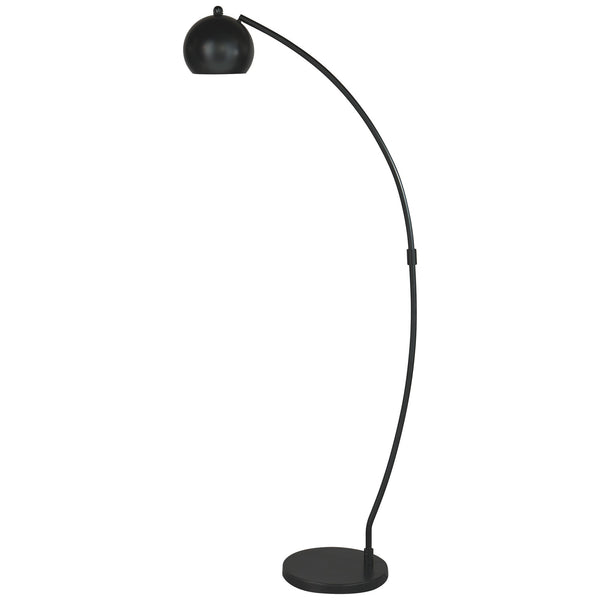 Metal Frame Floor Lamp With Adjustable Shade Black