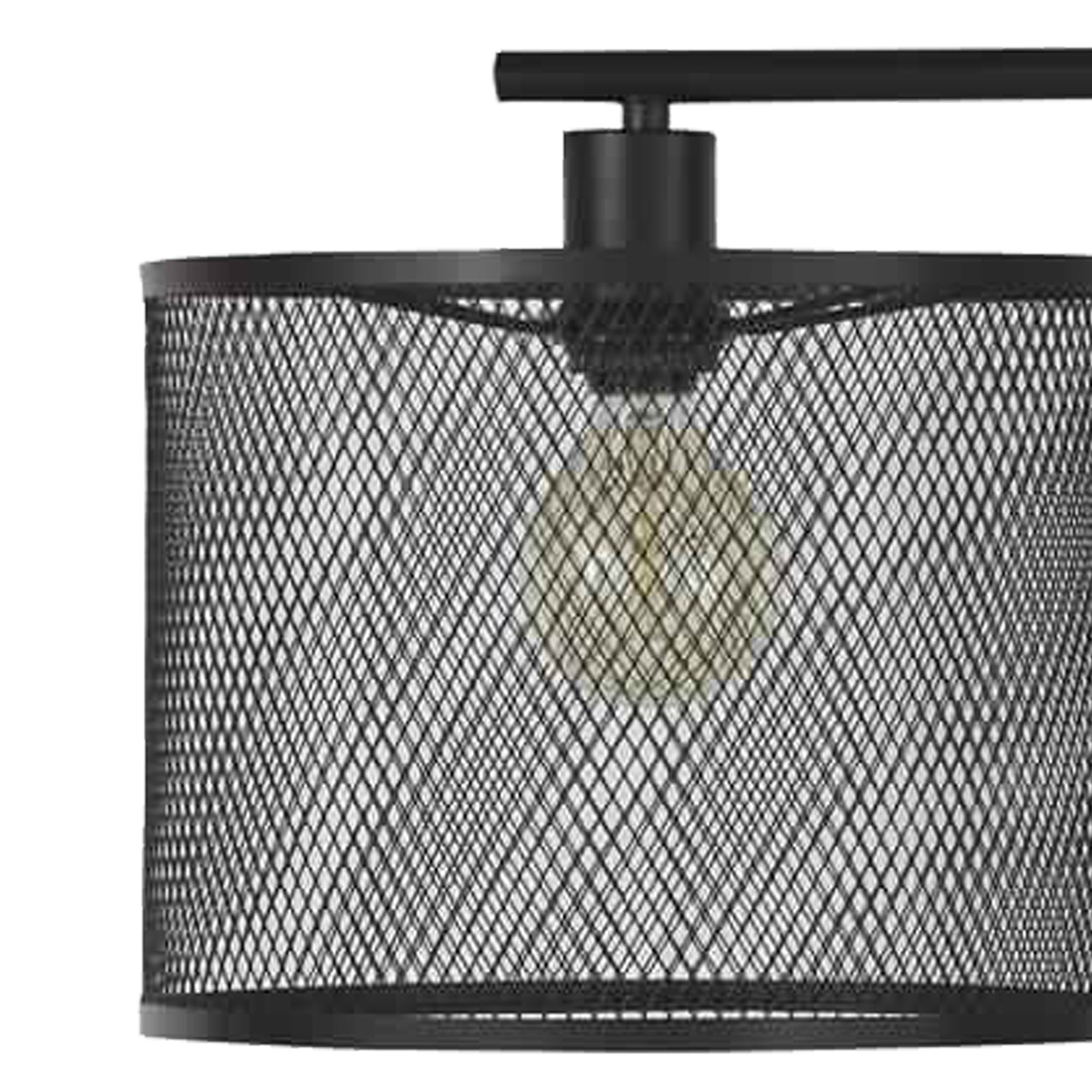 Metal Frame Floor Lamp With Caged Shade Dark Bronze-zoom-2