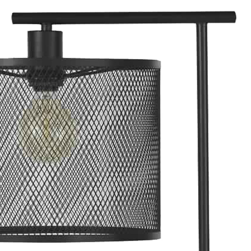 Metal Frame Floor Lamp With Caged Shade Dark Bronze-zoom-