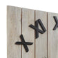 Square Wall Clock With Panel Wooden Backing Brown And Black