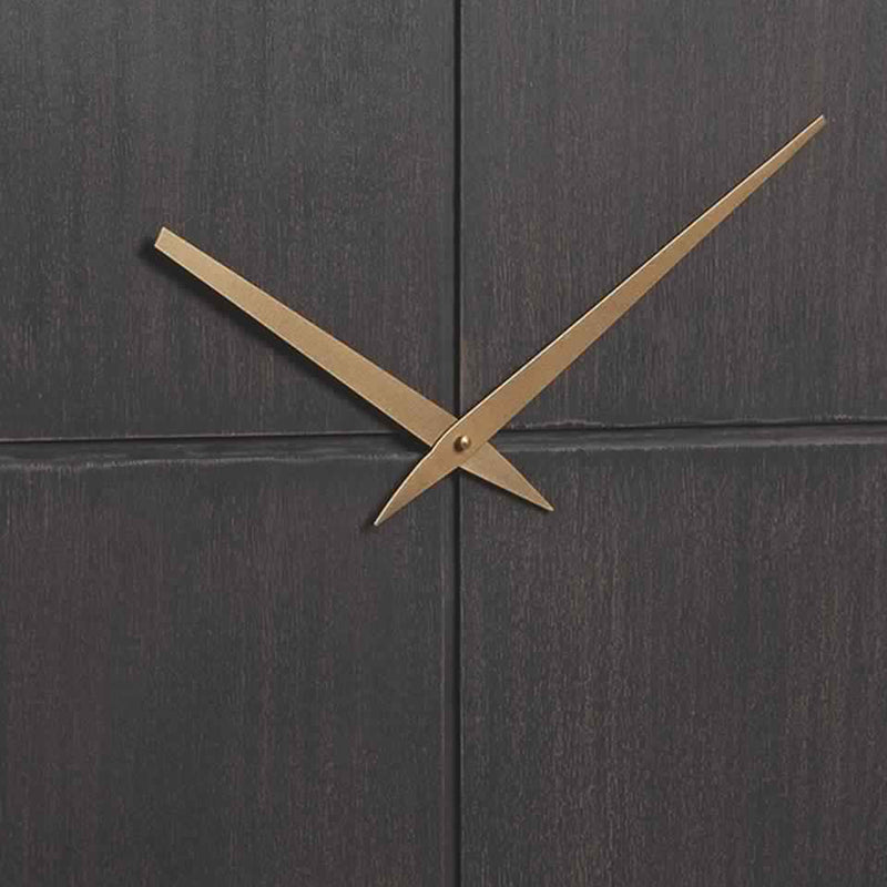 Round Wall Clock With Wooden Backing And Cut Out Design Brown And Gold-zoom-