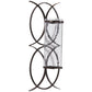 Scroll Design Metal Wall Sconce With Candle Holder Dark Bronze And Clear