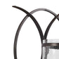 Scroll Design Metal Wall Sconce With Candle Holder Dark Bronze And Clear